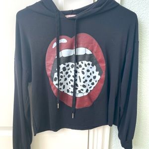 Altar’d State lip graphic hooded long sleeve